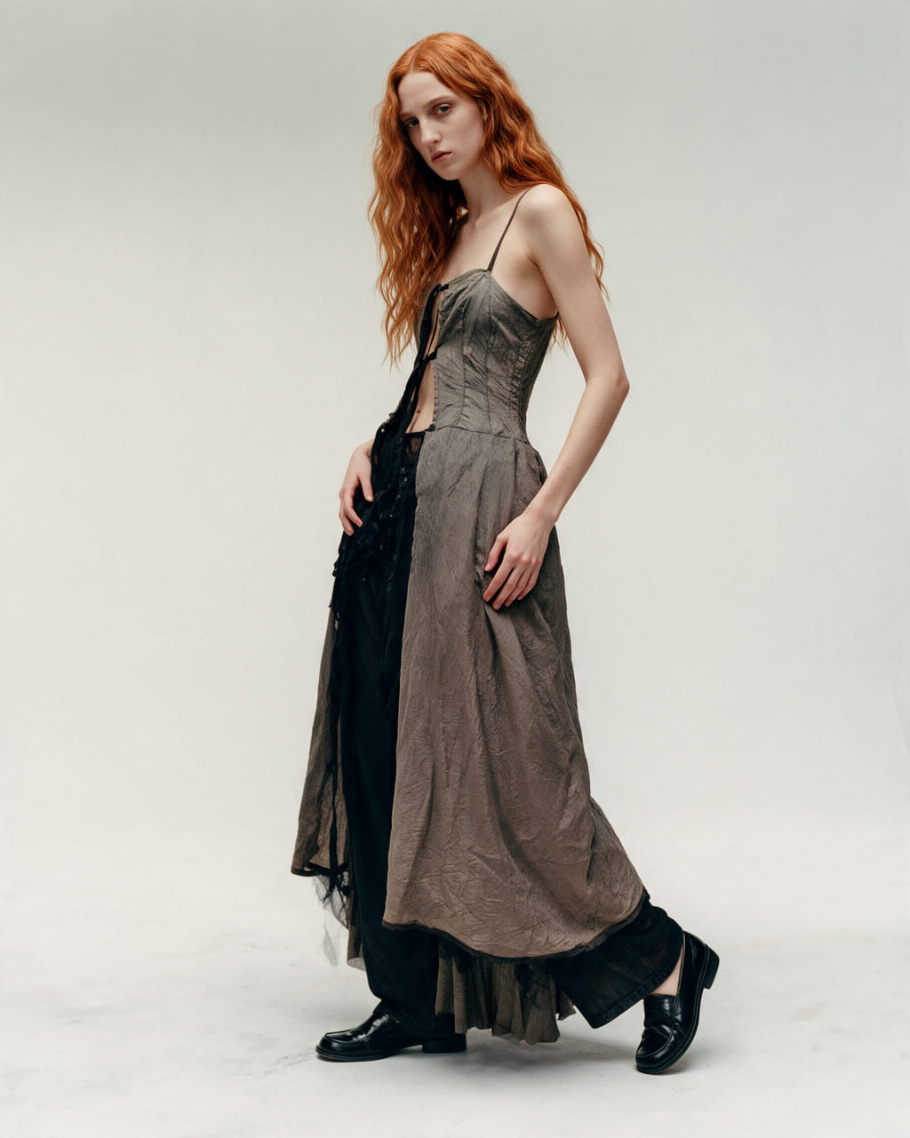 Maeve Callahan — full-length look in layered dress